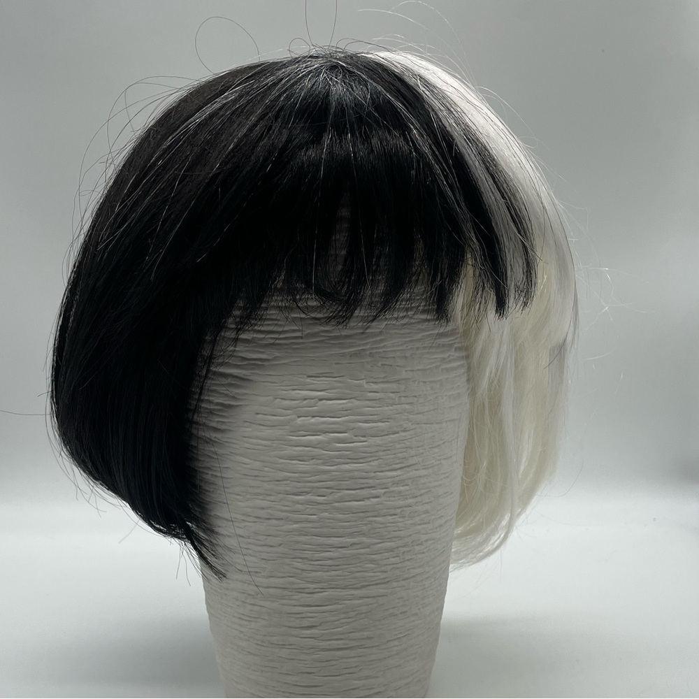Sepia Two-Tone Black and White Wig